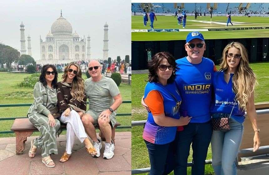 Sophie Shine Family India Tour at Taj Mahel