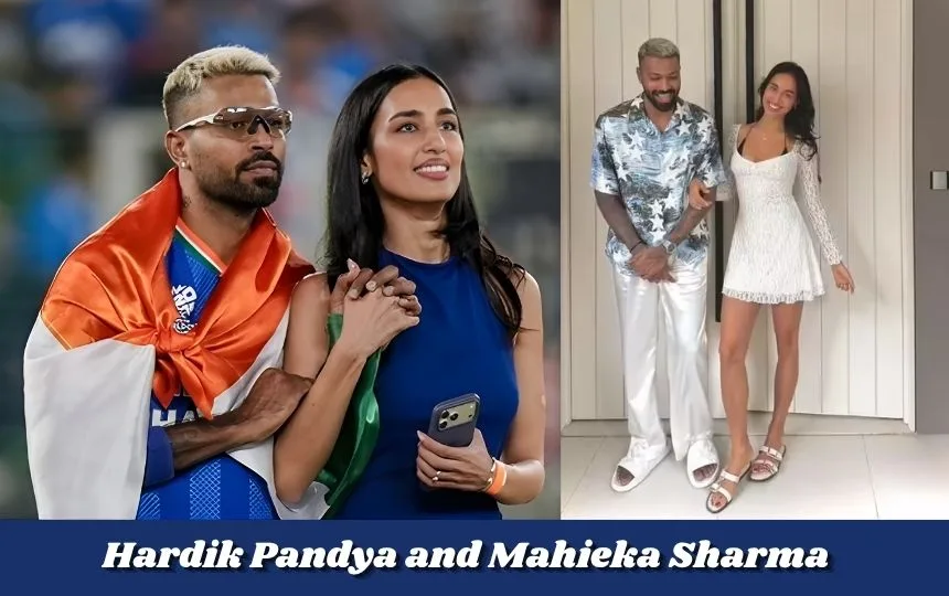Hardik Pandya and Mahieka Sharma pose for Photo