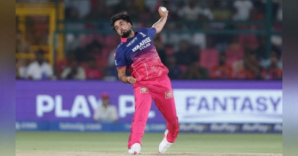 Sushant Mishra: Stress Fracture to IPL 2026 Playoffs, the Complete Story of Jharkhand’s Left-Arm Speedster Sushant Mishra bowling for Rajasthan Royals in Eliminator Match IPL 2026