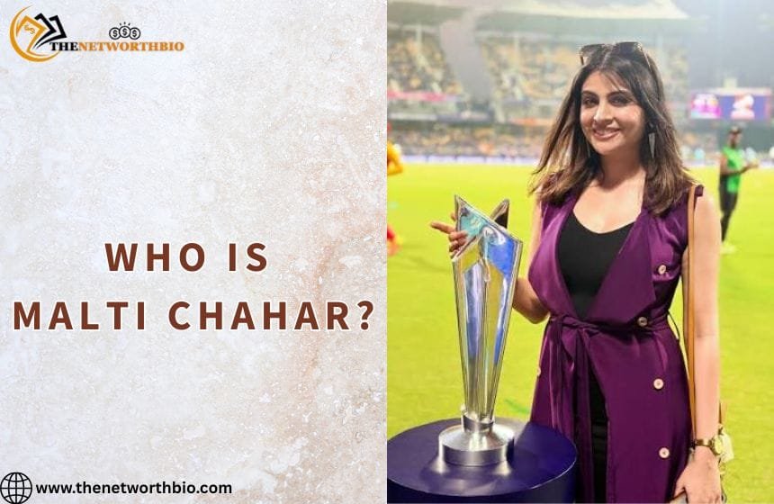 Who is Malti Chahar image? with Trophy