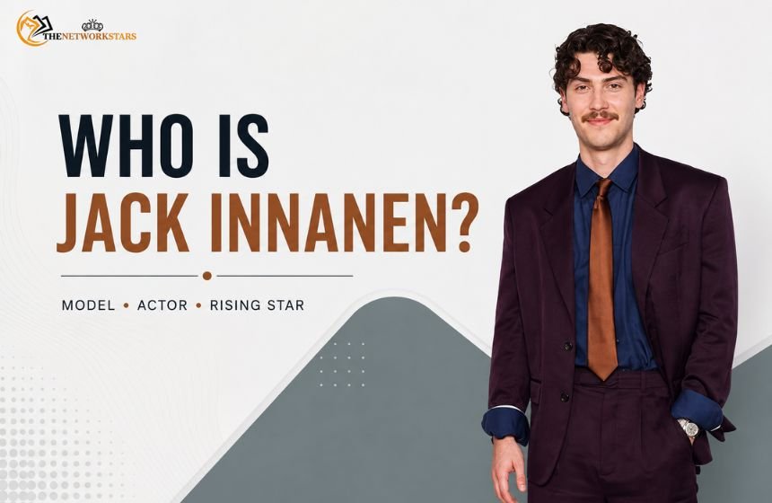 Who is Jack Innanen profile image featuring his portrait in a burgundy suit with his name and career highlights.